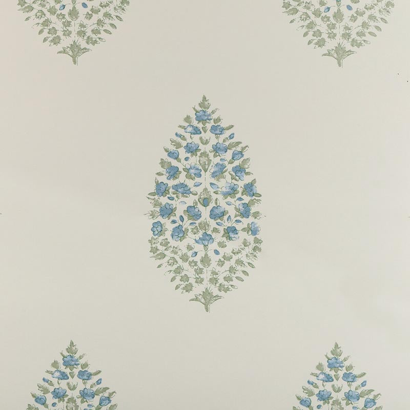 Kravet Couture Atelier Paisley Wp Blue Sage Wallpaper Sample W3938.315.0