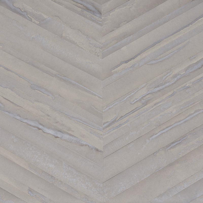 Holly Hunt Walls Cumulus Chevron Cement Wallpaper Sample W4014/003