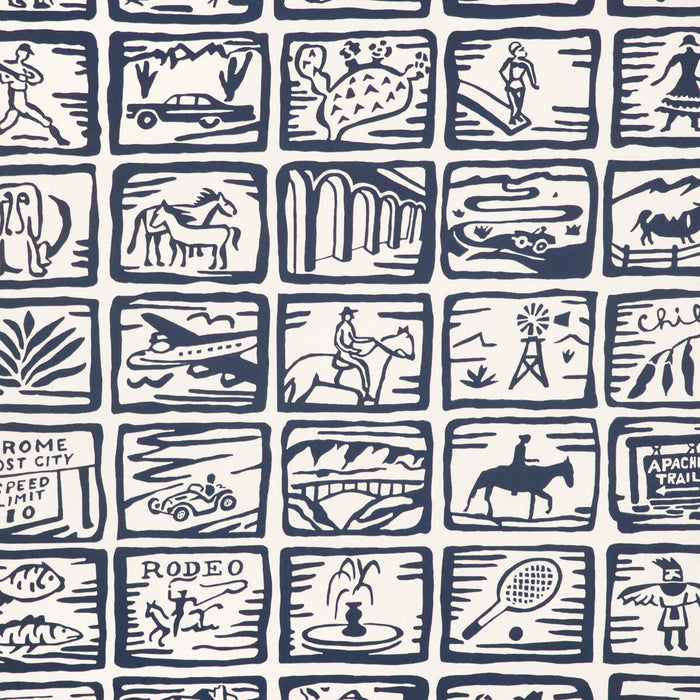 Kravet Couture Arizona Sketchbook Wp Blue Wallpaper W4257.50.0
