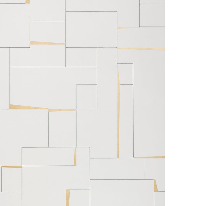 Kravet Couture Counterculture Ivory/Gold Wallpaper Sample W4397.416.0