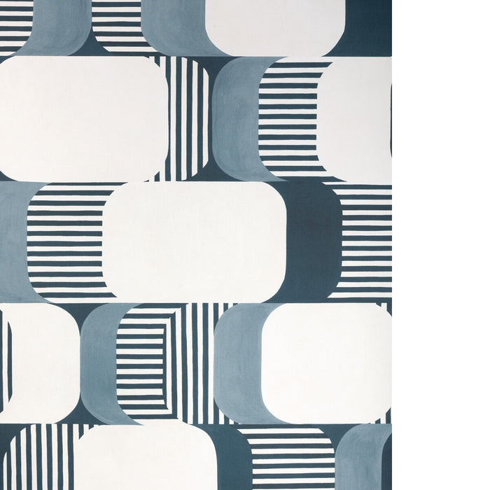 Kravet Couture Good Vibes Indigo Wallpaper W4398.516.0