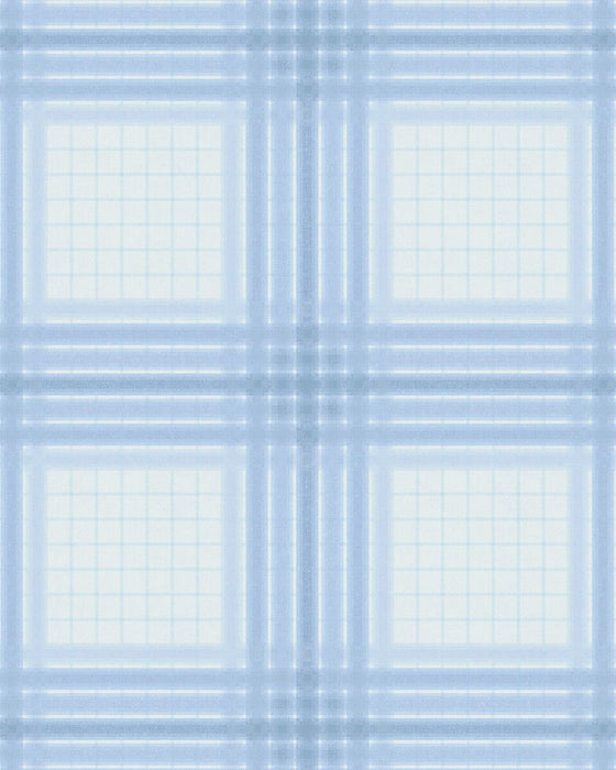Kravet Couture Wayland Plaid Wp Blue Bay Wallpaper W4441.15.0