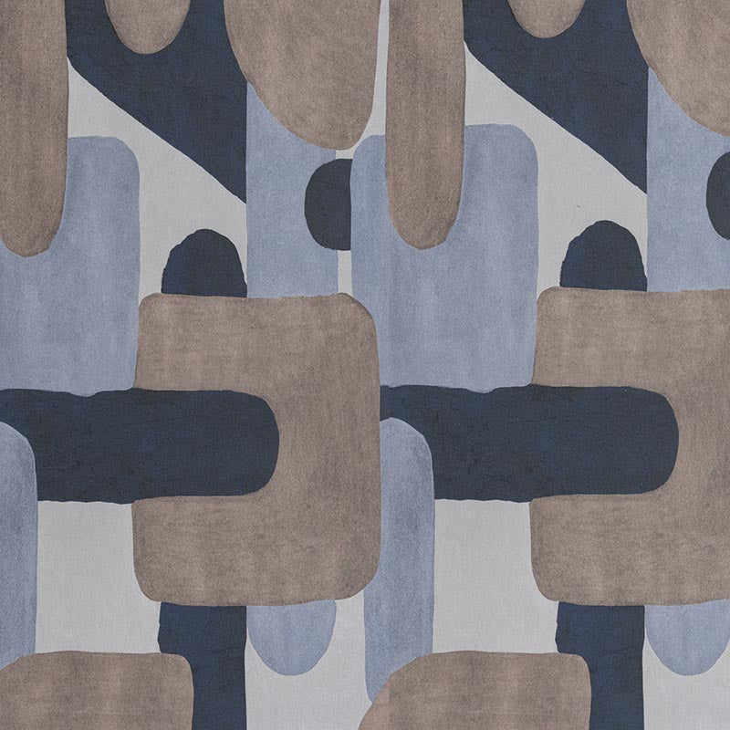 Holly Hunt Walls Pipe Dream Indigo Wallpaper W8600/02
