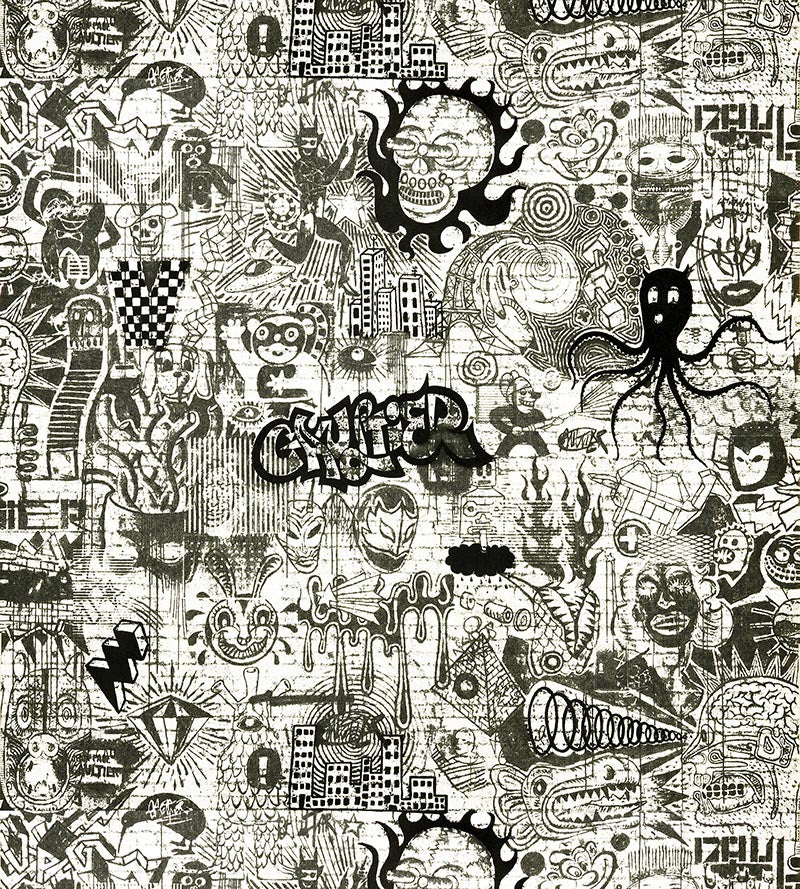 Jean Paul Gaultier Ernest Noir Wallpaper Sample WH033120001