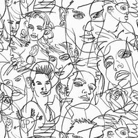 Jean Paul Gaultier Croquis Ecru / Noir Wallpaper WH033220001