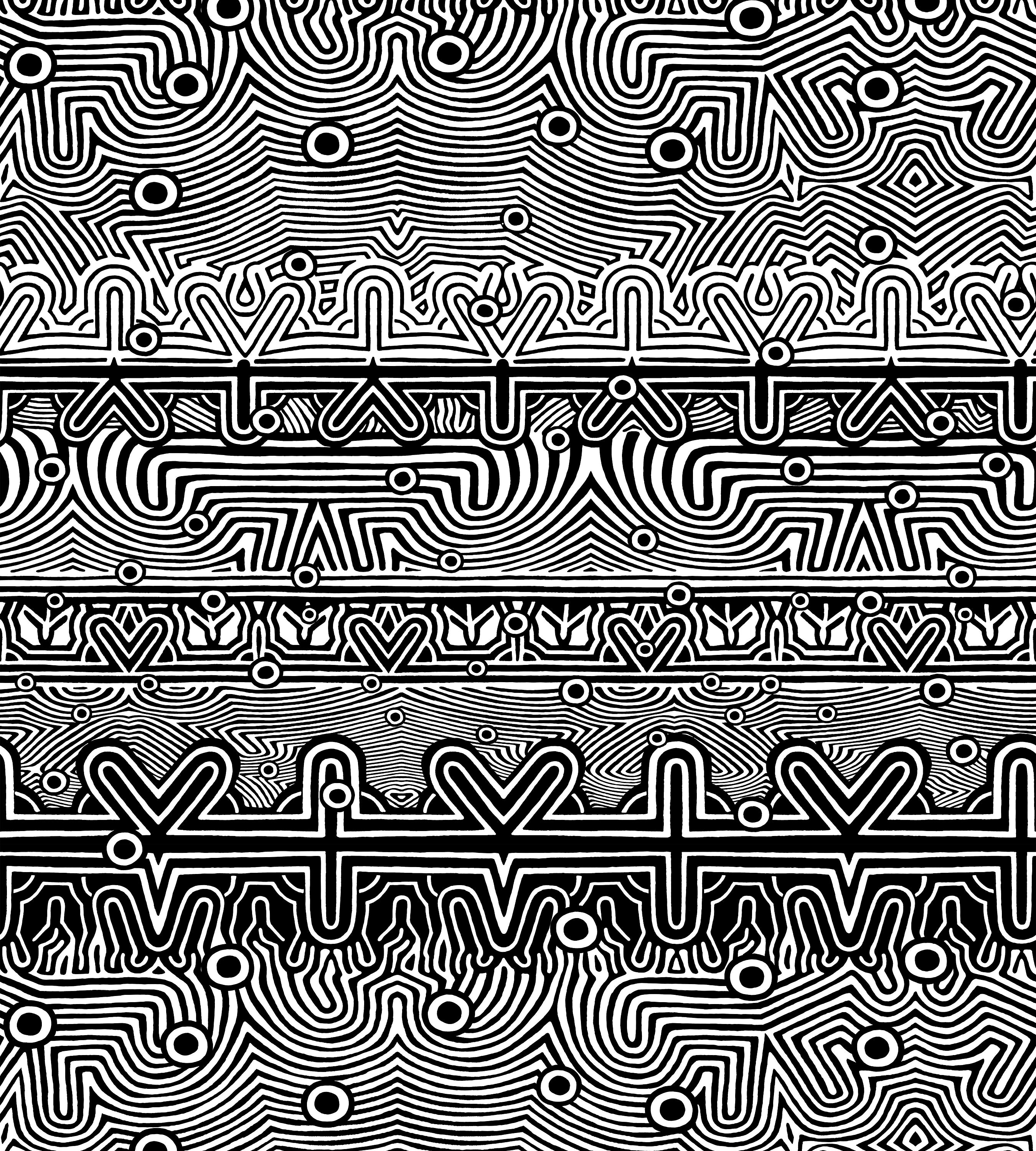 Jean Paul Gaultier Nouvelle Vague Noir & Blanc Wallcovering Sample WH033360001