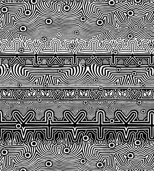 Jean Paul Gaultier Nouvelle Vague Noir & Blanc Wallcovering Sample WH033360001