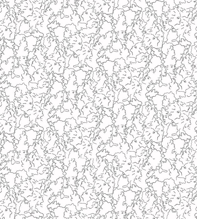 Lelievre Ressemblance Ivoire Noir Wallpaper Sample WH064620001