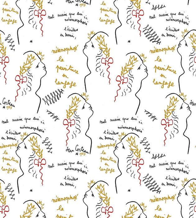 Lelievre Ecriture Noir Wallpaper Sample WH064650001