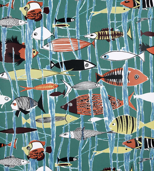 Lelievre Recif Azur Wallcovering Sample WH064830001