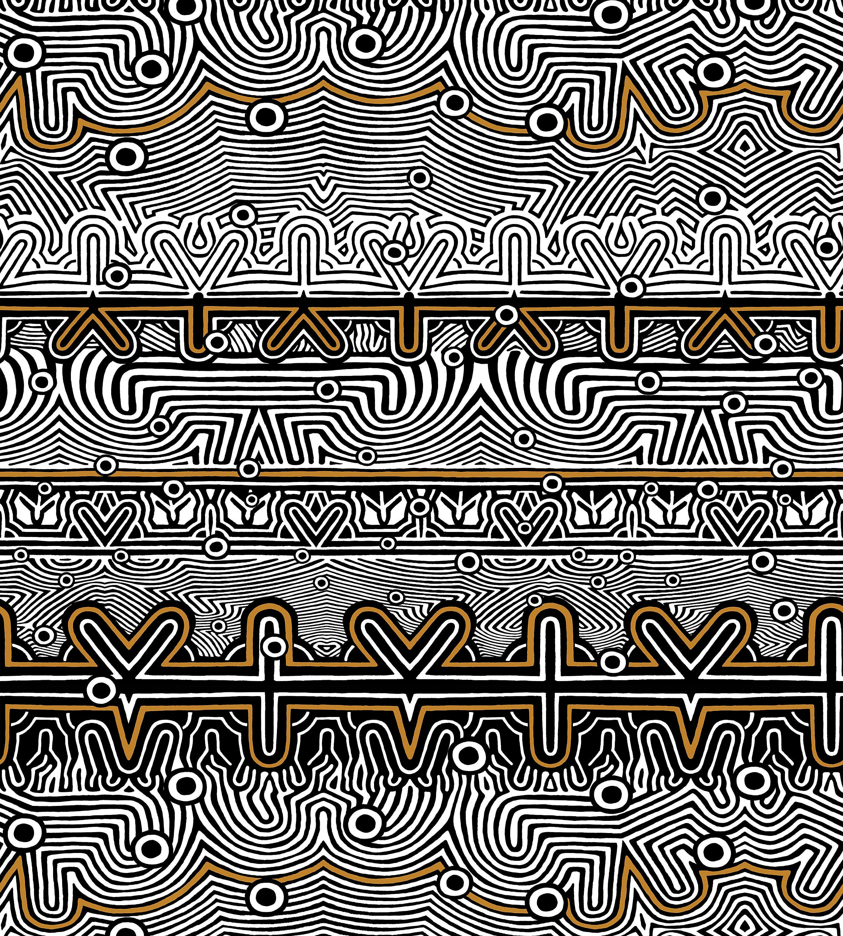 Jean Paul Gaultier Nouvelle Vague Cuivre Wallcovering Sample WH033360002