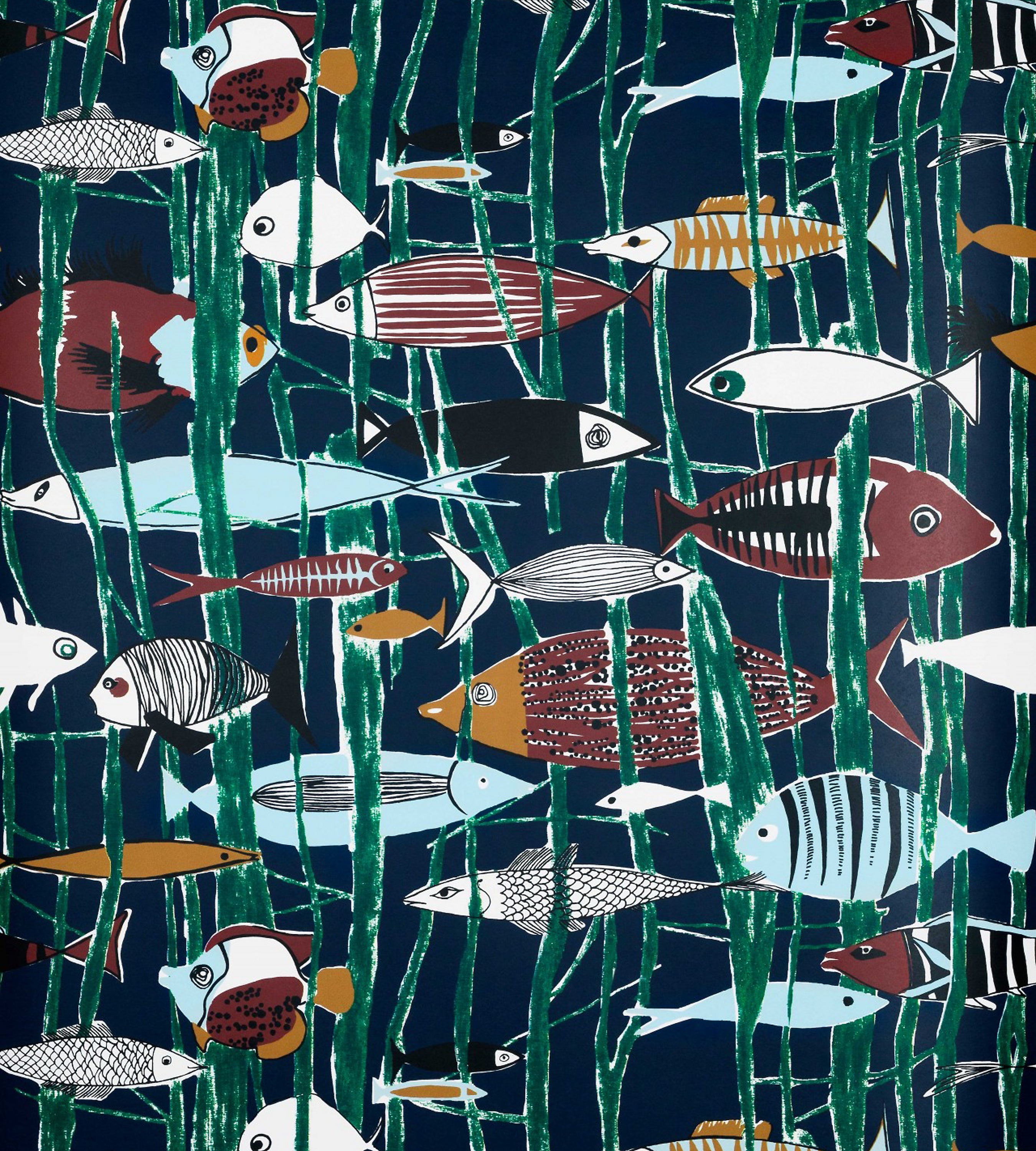 Lelievre Recif Marine Wallcovering Sample WH064830002