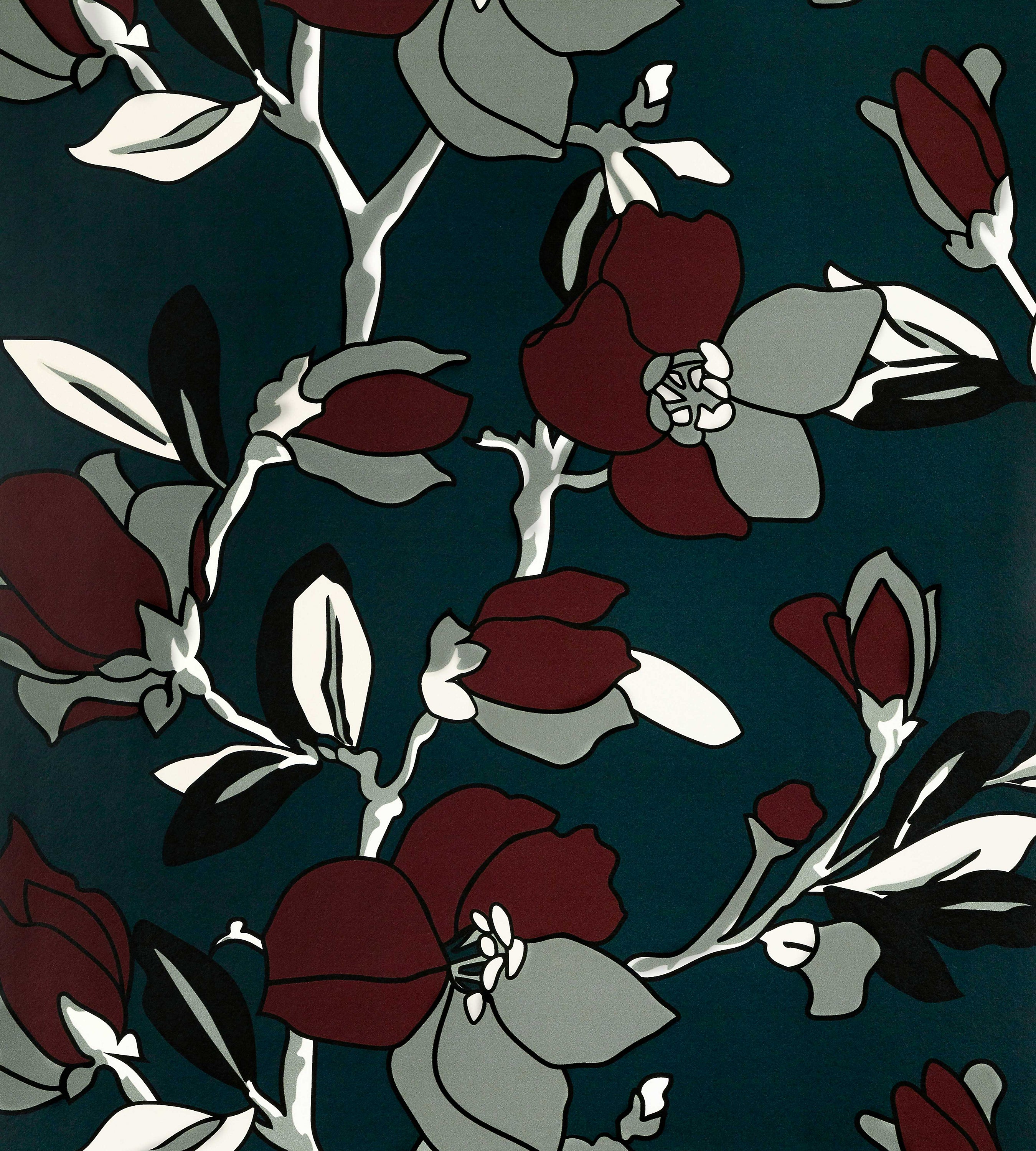 Lelievre Ayame Anthracite Wallcovering Sample WH064840002