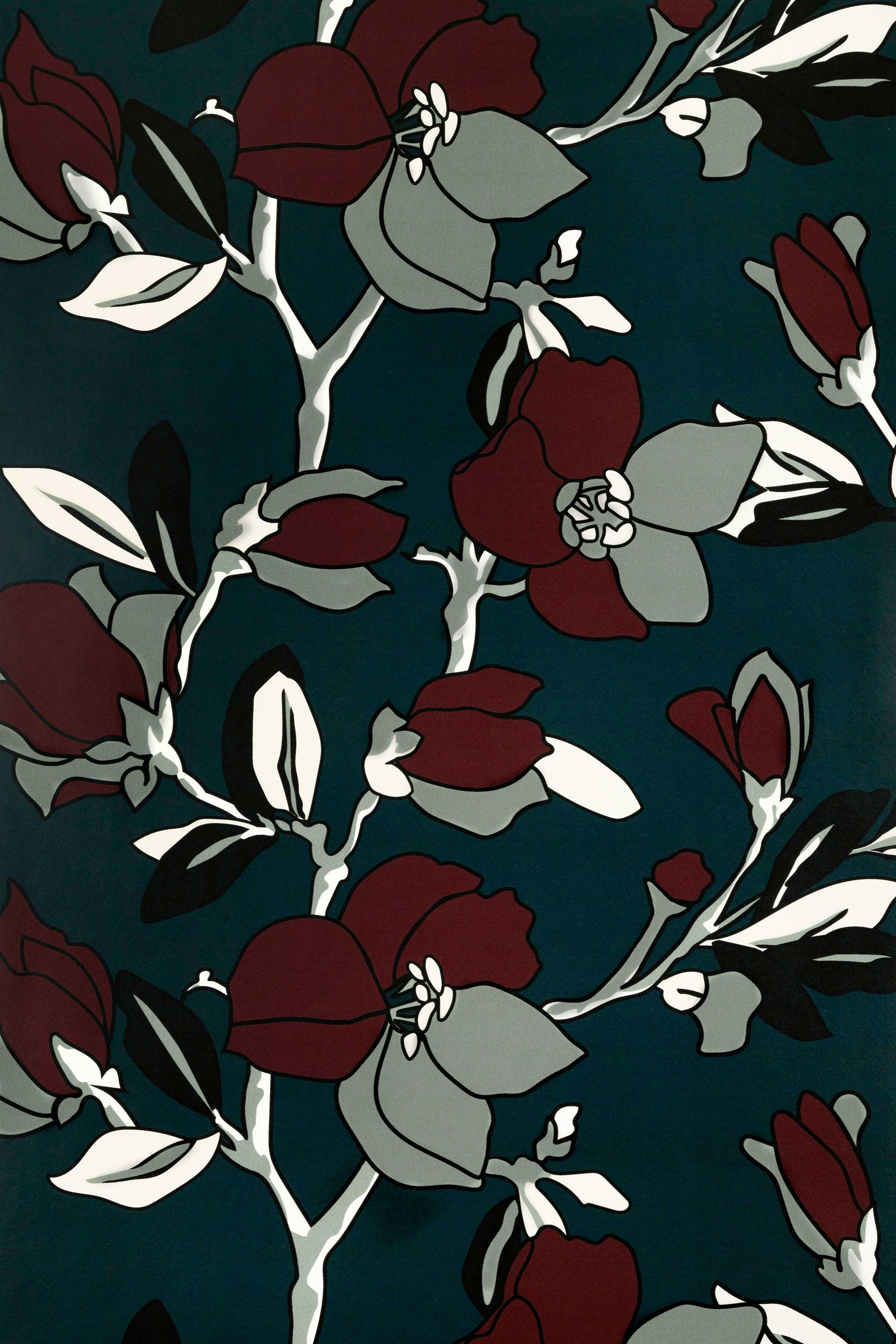 Lelievre Ayame Anthracite Wallpaper Sample WH064840002