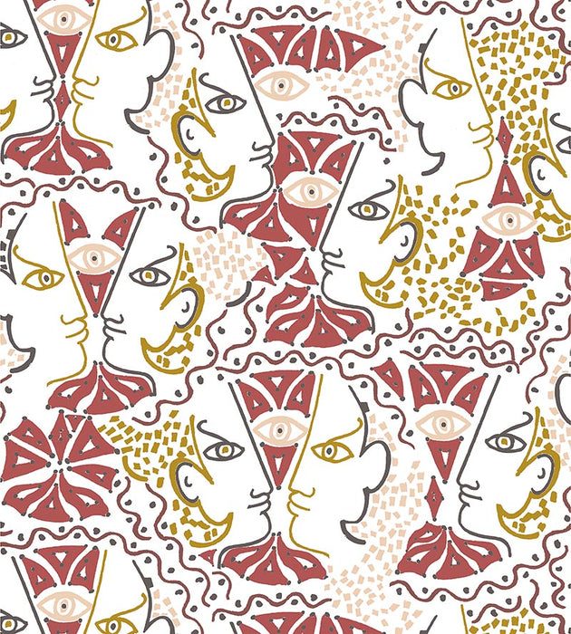 Lelievre Union Terracotta Wallpaper Sample WH064680004