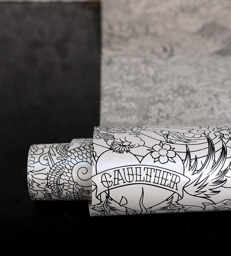 Jean Paul Gaultier Horimono Canard Wallpaper Sample WH033030005