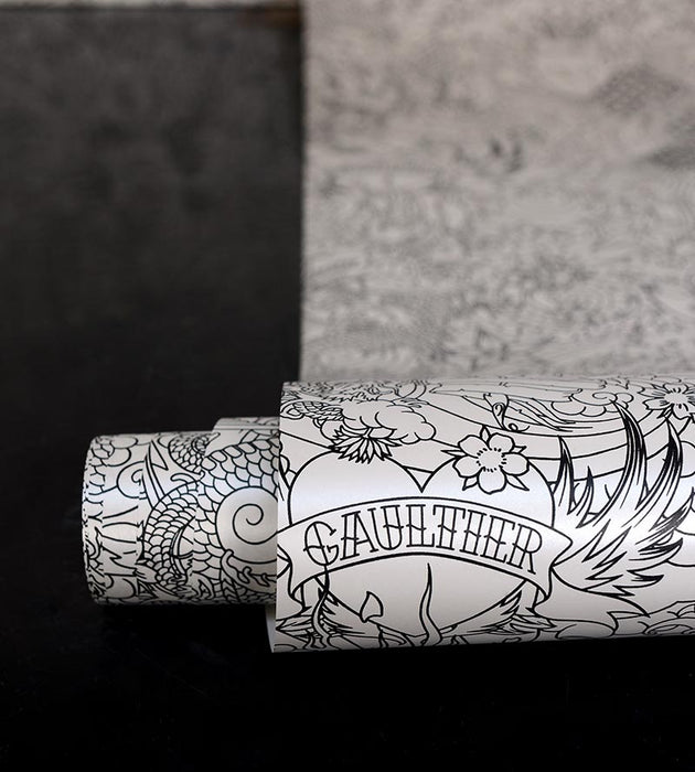 Jean Paul Gaultier Horimono Noir Wallpaper Sample WH033030006