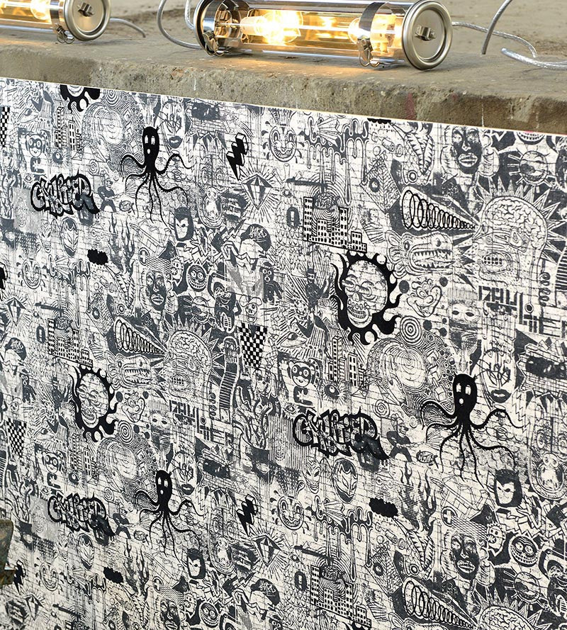 Jean Paul Gaultier Ernest Noir Wallpaper Sample WH033120001