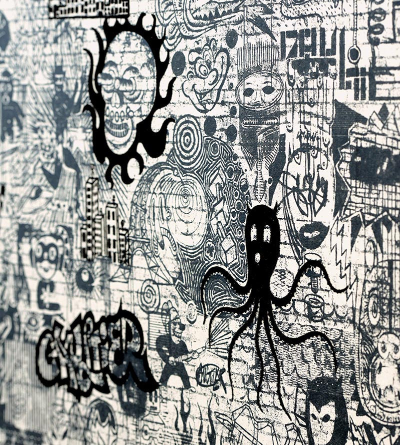 Jean Paul Gaultier Ernest Noir Wallpaper Sample WH033120001