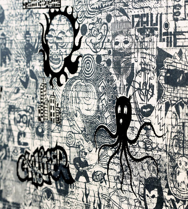 Jean Paul Gaultier Ernest Noir Wallpaper Sample WH033120001