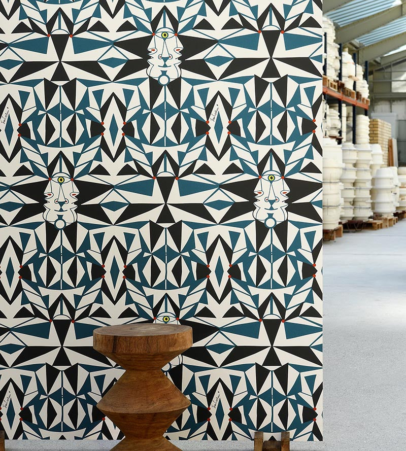 Lelievre Email Bleu Wallpaper WH064610001