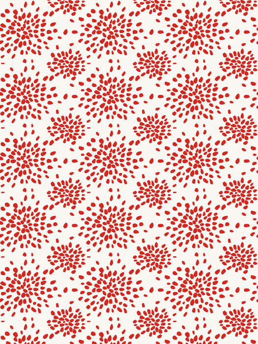 Hinson Fireworks Red On White Wallpaper Sample WHNP1020D0009