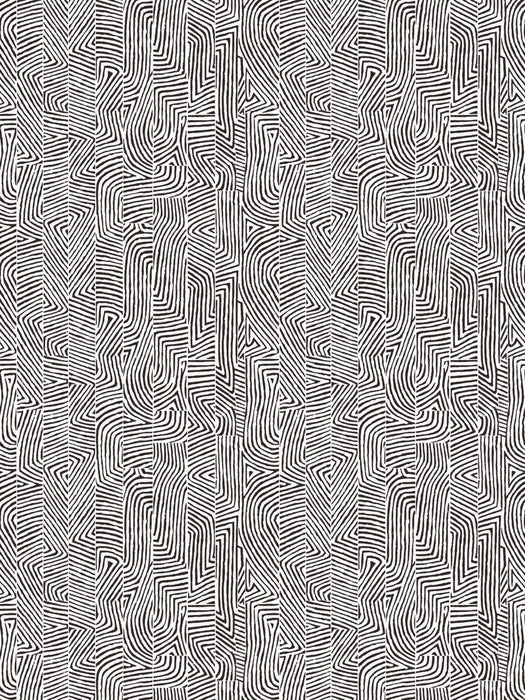 Hinson Combed Stripe Wallcovering Ebony Wallpaper Sample WHNWP88628D005