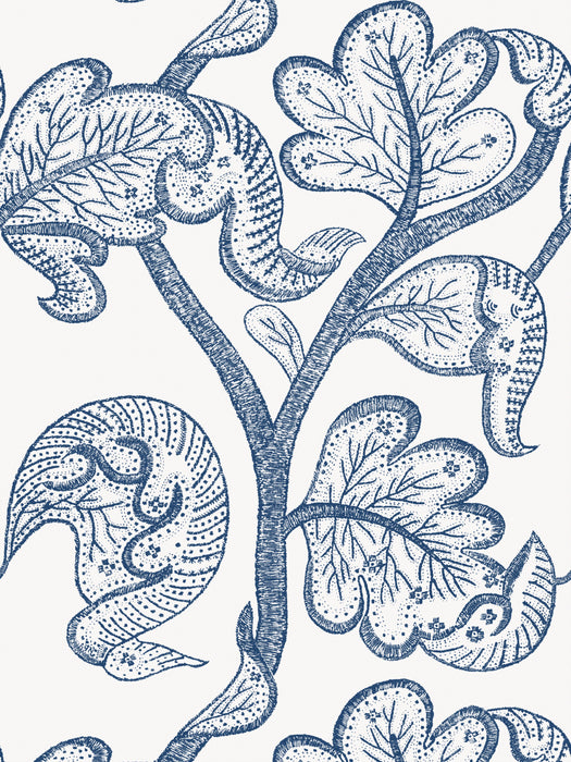 Hinson Russell Wallcovering Indigo Wallpaper Sample WHNWP88631D001