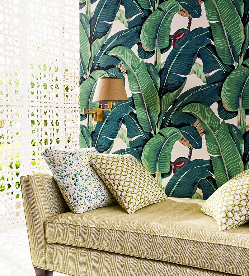 Hinson Hinson Palm - Wide Width Green Wallpaper WHN440000001