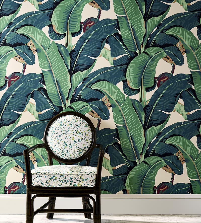 Hinson Hinson Palm - Wide Width Green Wallpaper WHN440000001