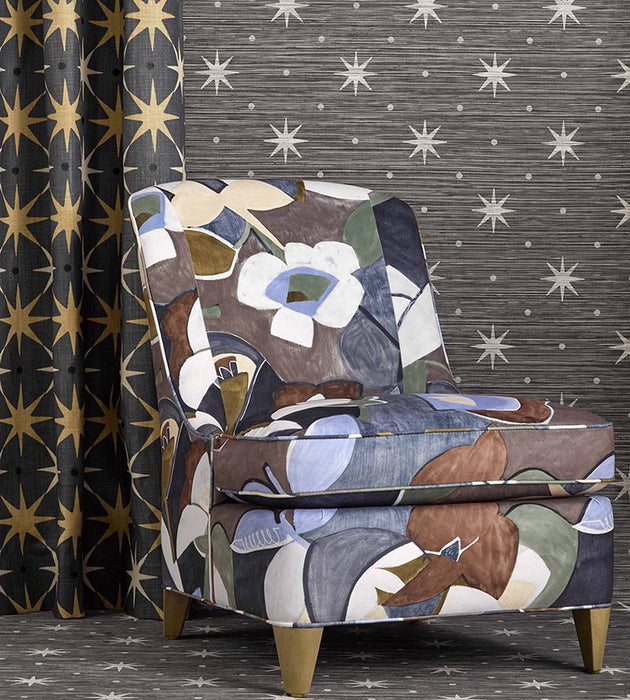 Hinson Big Trixie Black Wallpaper Sample WHN440020005
