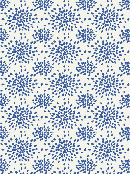 Hinson Fireworks Blue On White Wallpaper Sample WHNP1020D0008