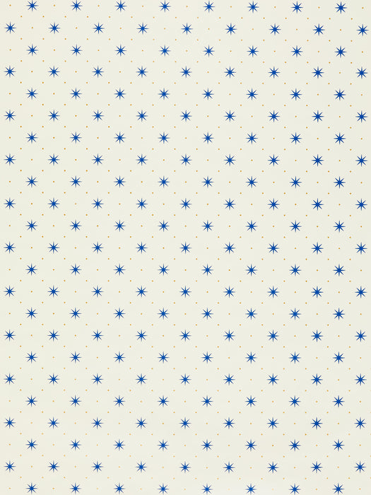 Hinson Trixie Blue & Gold On White Wallpaper WHNP1003D000B