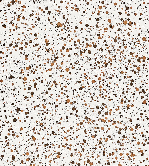 Hinson Spatter Brown On White Wallpaper Sample WHNP0153000C