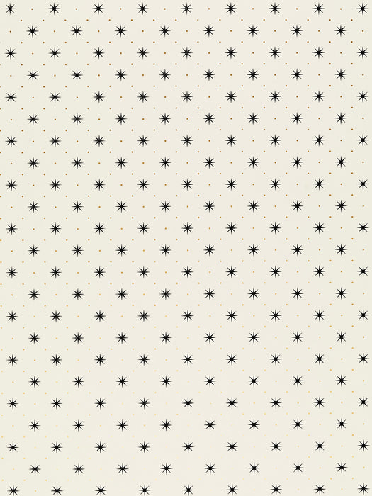 Hinson Trixie Black & Gold On White Wallpaper Sample WHNP1003D000E
