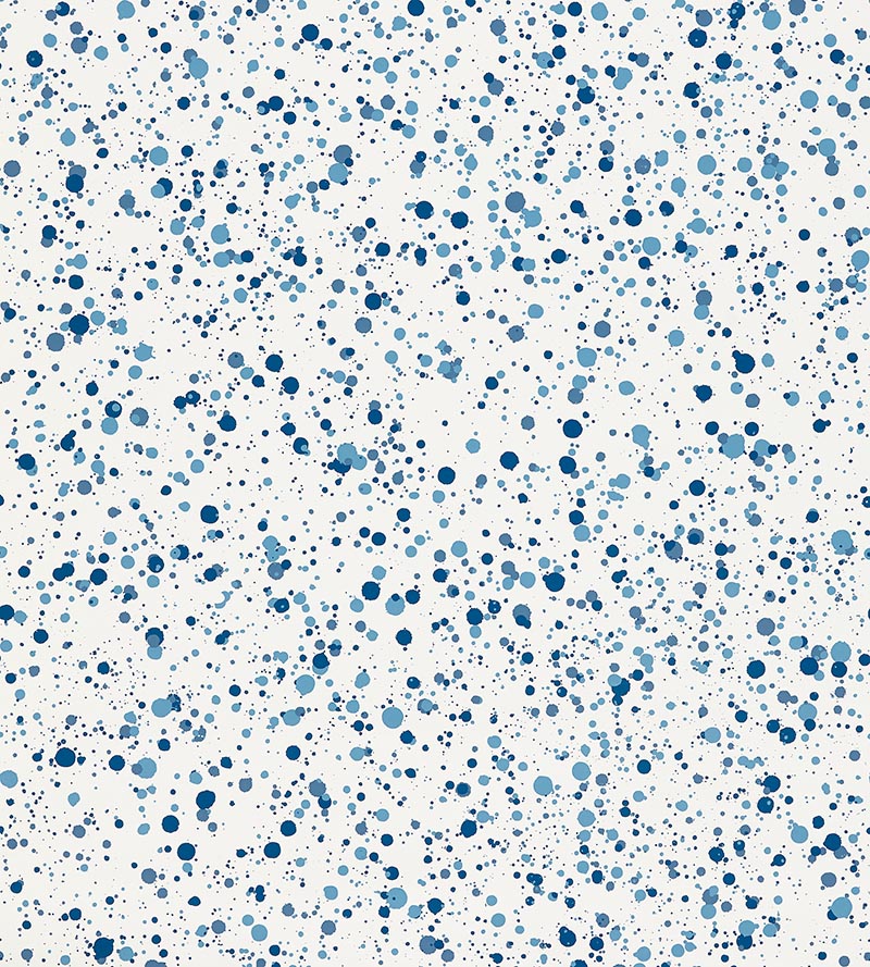Hinson Spatter Navy On White Wallpaper Sample WHNP0153000N