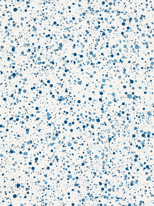 Hinson Spatter Navy On White Wallpaper Sample WHNP0153000N