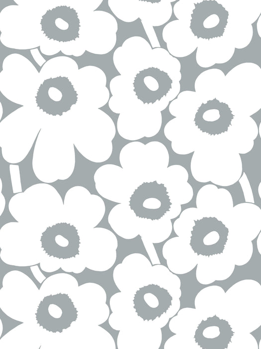 Scalamandre Unikko | Foil Silver Snow Wallpaper Sample WJ2259055907