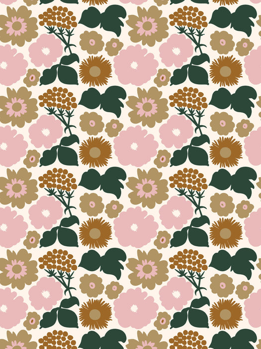 Scalamandre Kukkatori Strawberry Hazelnut Wallpaper Sample WJ2259305930