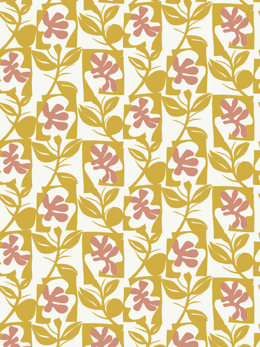 Scalamandre Pienet Naatit Golden Posey Wallpaper Sample WJ2259455945