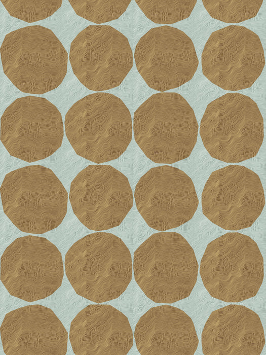 Scalamandre Iso Kivet Nakki Hazelnut Aqua Wallpaper Sample WJ2259755976