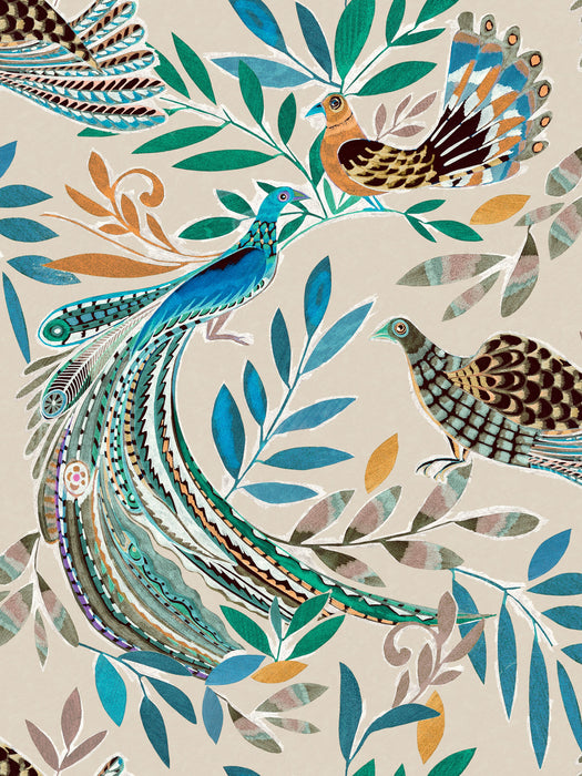 Scalamandre Paraiso Multi Blue Wallpaper Sample WJ250300000