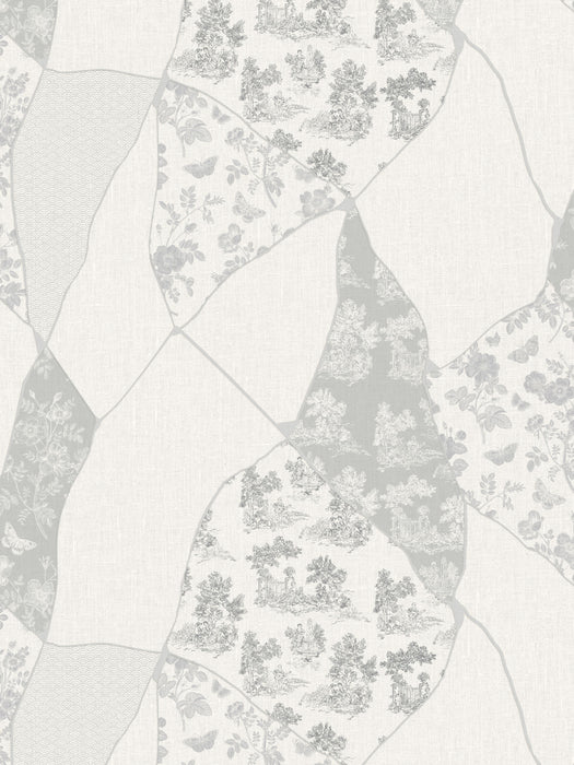 Scalamandre Kintsugi Platinum & Pearl Wallpaper Sample WJ267000000