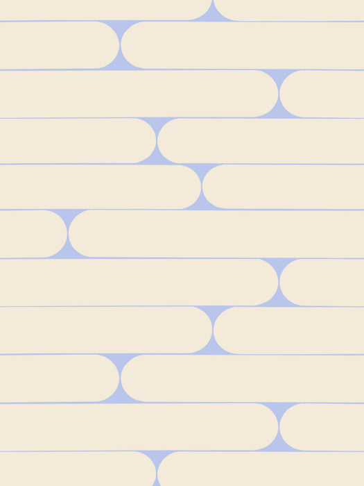 Scalamandre Putki Cornflower And Cream Wallpaper Sample WJ2251200001