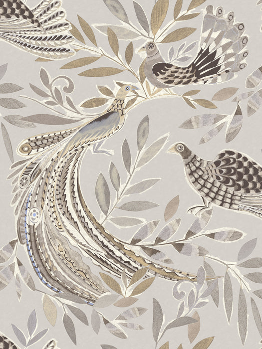 Scalamandre Paraiso Misty Gray Wallpaper Sample WJ250300001