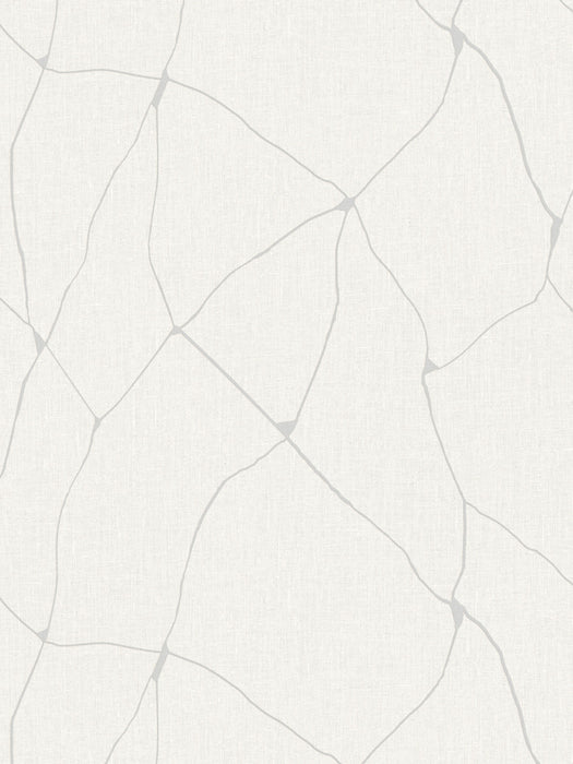 Scalamandre Unito Kintsugi Platinum Wallpaper Sample WJ267100001