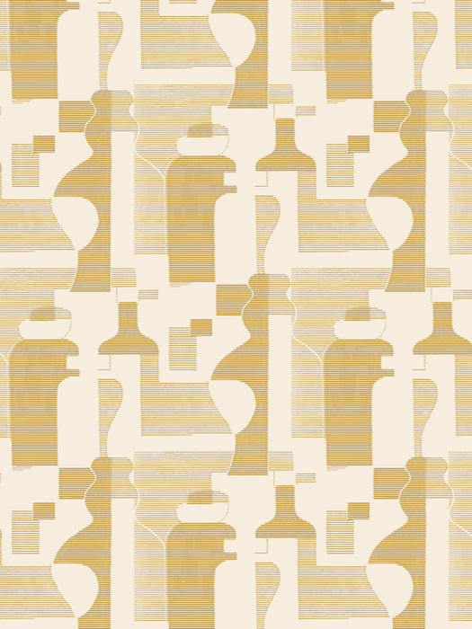 Scalamandre Forma Gilded Wallpaper Sample WJ270000001