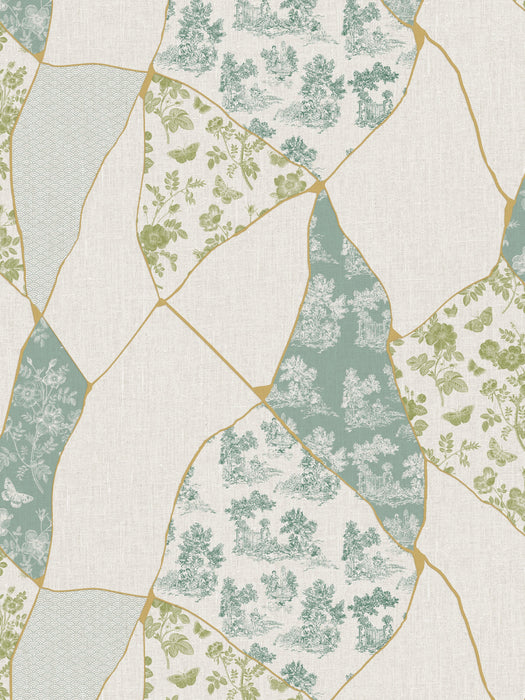 Scalamandre Kintsugi Jade Wallpaper Sample WJ267000003