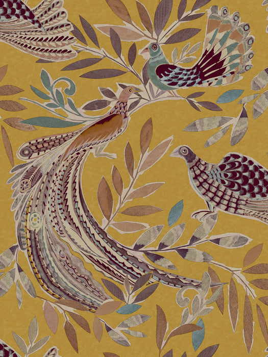 Scalamandre Paraiso Multi Gold Wallpaper Sample WJ250300004