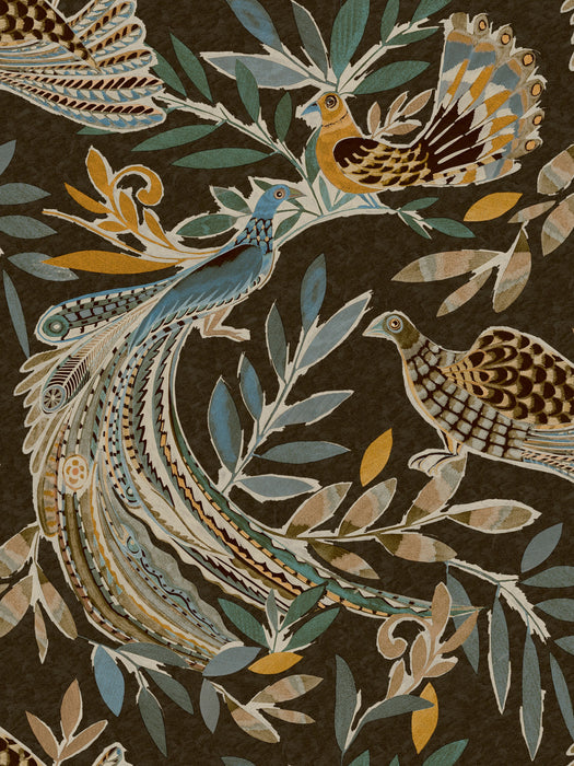 Scalamandre Paraiso Slate Gray Wallpaper Sample WJ250300005
